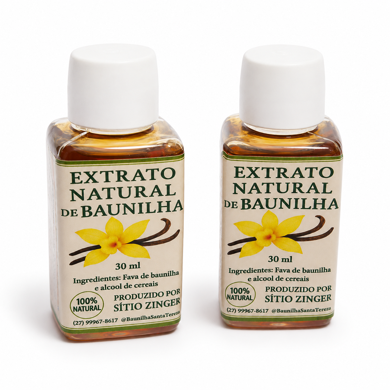 Kit 2 Extratos Naturais de Baunilha Santa Teresa 30 ml