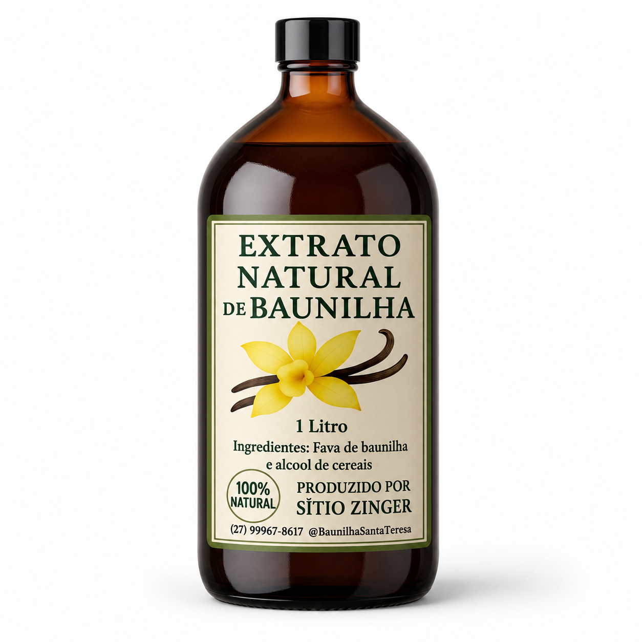Extrato de Baunilha Santa Teresa Natural Concentrado 1 L